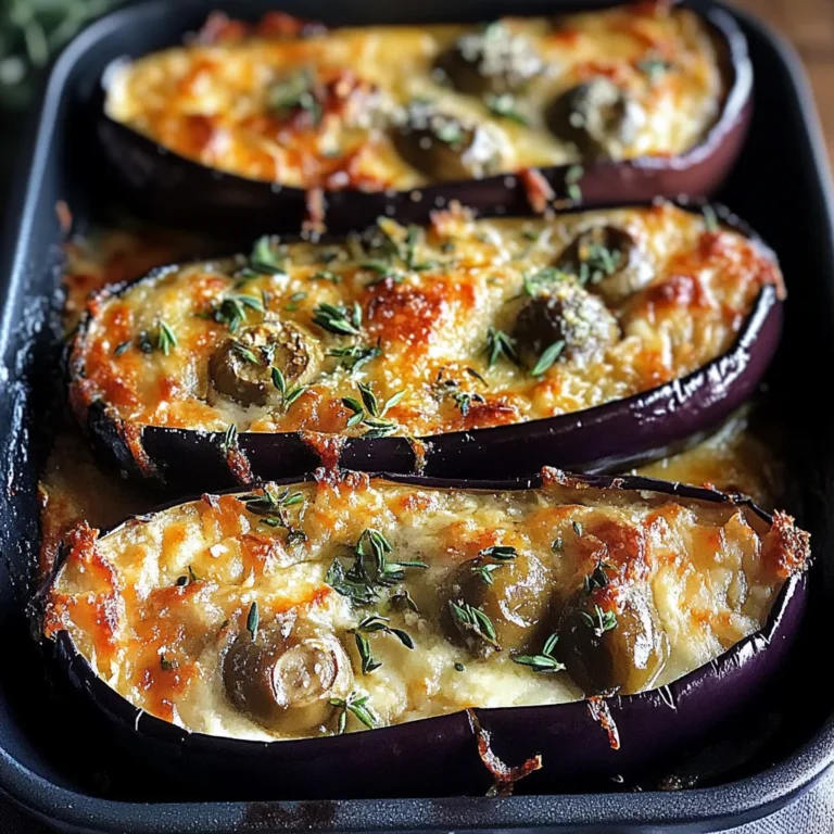 Aubergines gratinées mozzarella olives