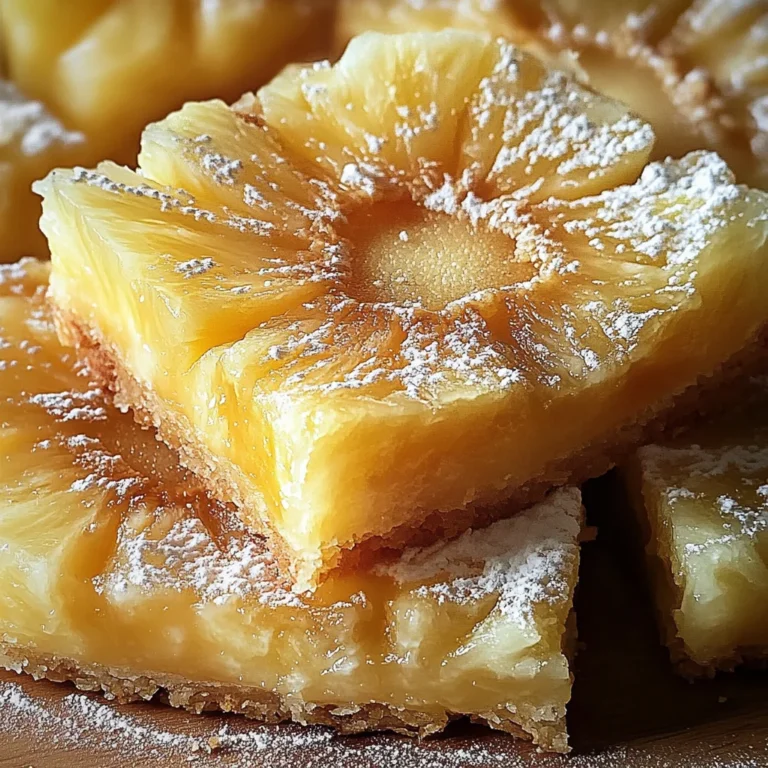 Carrés d'ananas croustillants