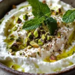 Crème de feta à la menthe et pistache