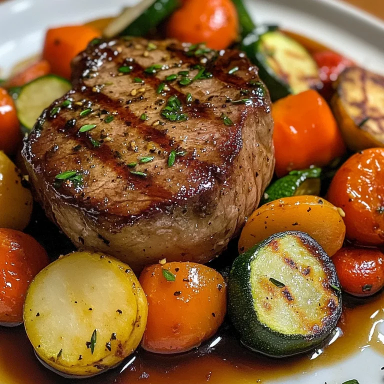 Filet mignon aux petits légumes