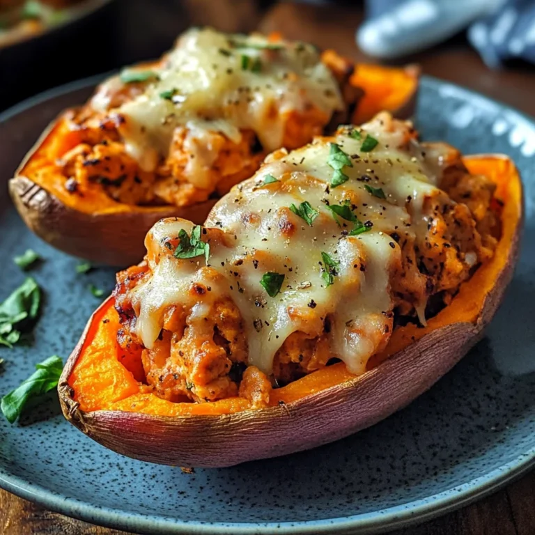 Patate douce farcie au poulet