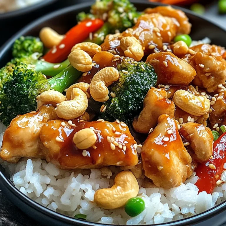 Poulet aux noix de cajou savoureux