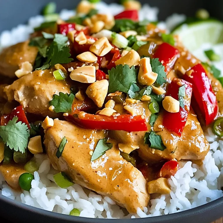 Poulet thaï sauce cacahuète