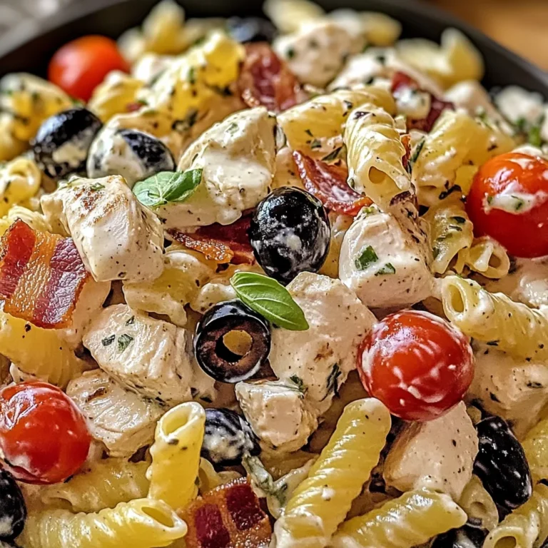 Salade de poulet et pâtes