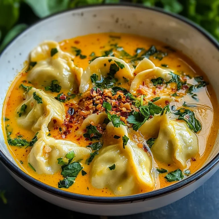 Soupe thaï réconfortante aux raviolis