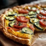 Tarte aux légumes colorés