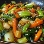 Wok croustillant aux légumes asiatiques