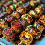 Brochettes de Poulet au Chorizo & Herbes