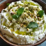 Crème de feta à la menthe et pistache