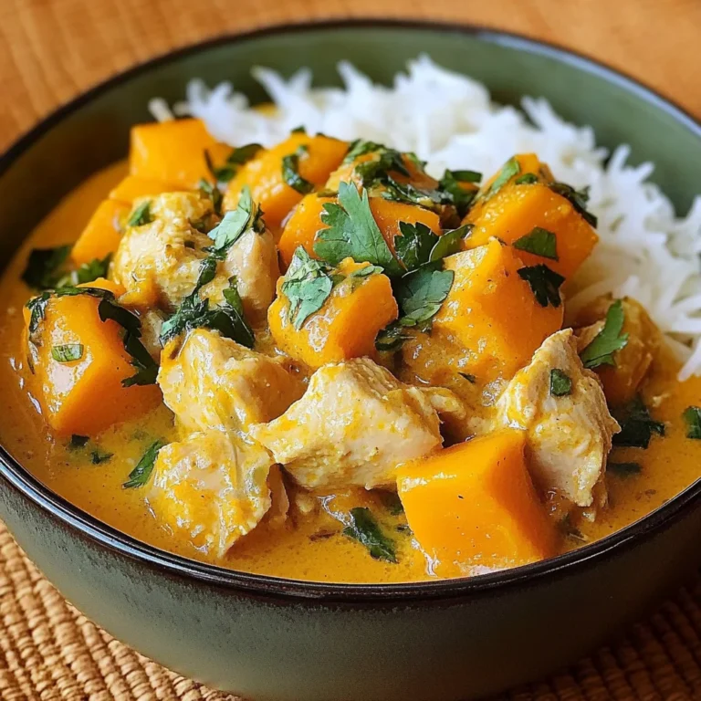 Curry onctueux de poulet et butternut