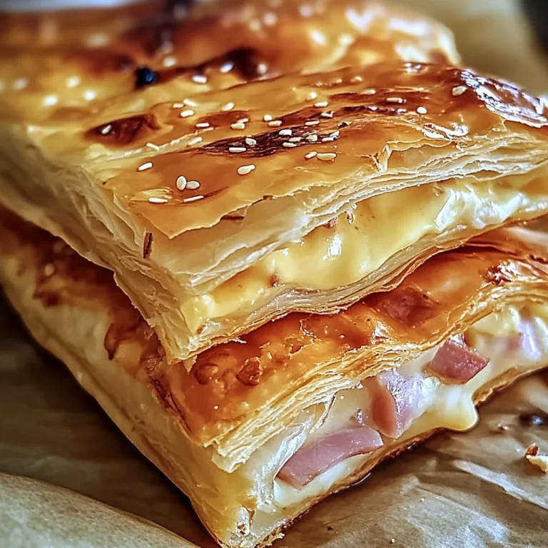 Feuilletés Croustillants au jambon de poulet et Fromage