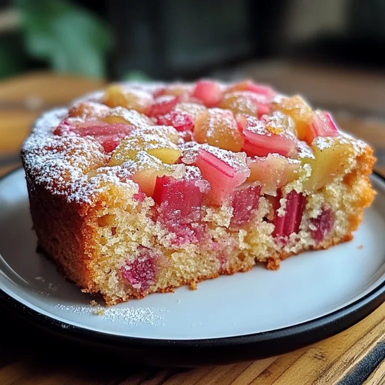 Gâteau à la rhubarbe