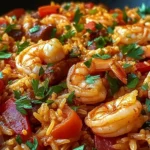 Jambalaya créole au poulet, crevettes et saucisses