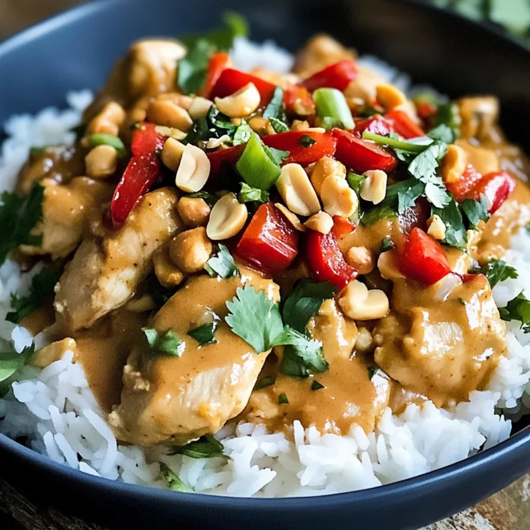 Poulet thaï sauce cacahuète