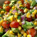 Salade de maïs et avocat