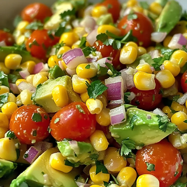 Salade de maïs et avocat