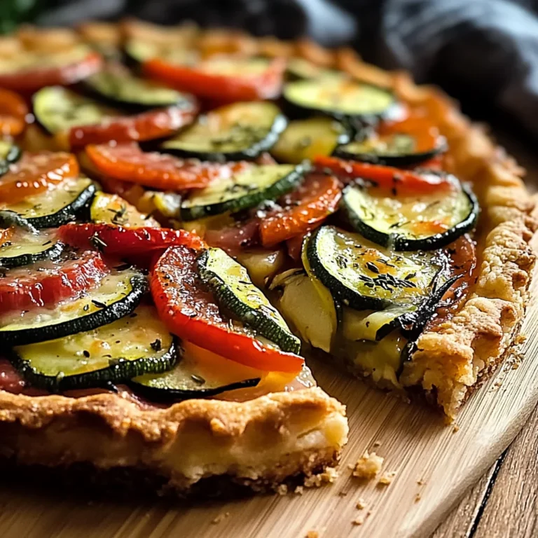 Tarte aux légumes colorés