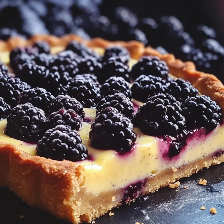 Tarte briochée aux mûres et à la crème d'amandes