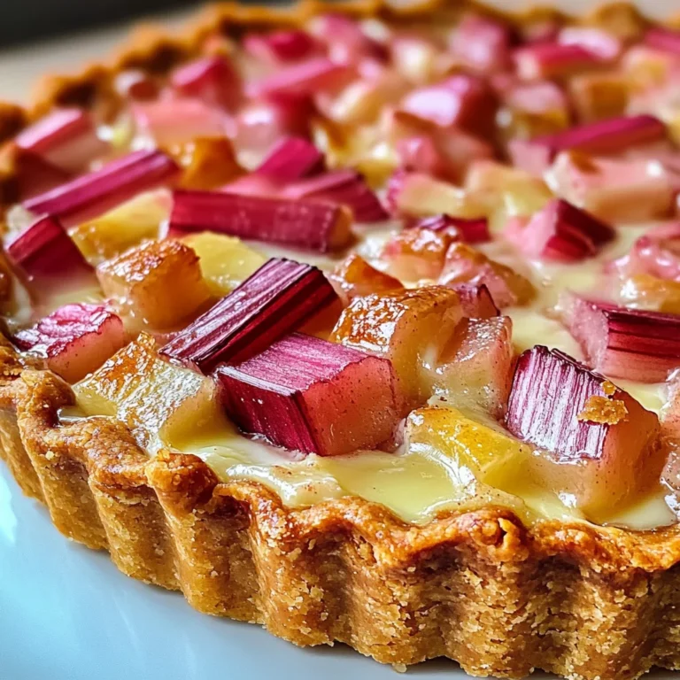 Tarte rhubarbe facile rapide