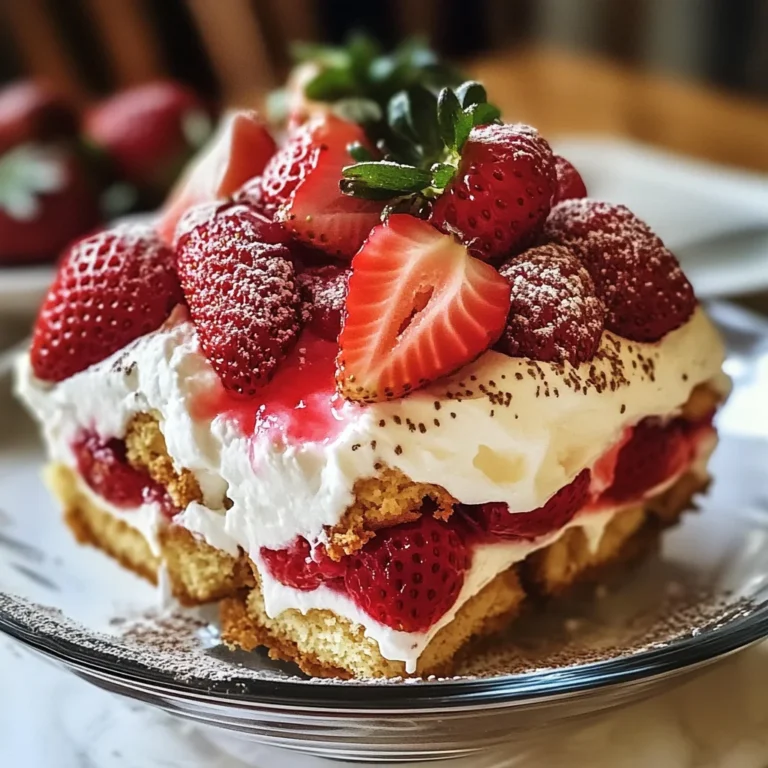 Tiramisu gourmand aux fraises